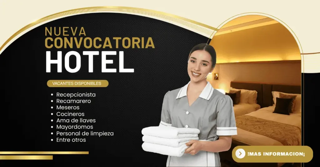 EMPLEOS DISPONIBLES PARA HOTELES